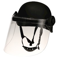DK5 Riot Face Shield, 8 x 16 1/2 x 0.150", Designed to Fit PASGT Helmets (DK5-H.150)