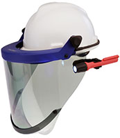 Premium Coated Class 2 Ampshield® with Ergonomic Chin Protector and Cap Bracket (Elastomeric Band)