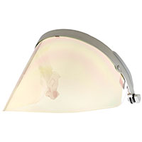 Gold Hard Coated Reflective Cylindrical Face Shield, Model ISK-HHC6F, Gold-on-Clear