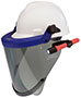 Premium Coated 14 Cal/cm² Ampshield® with Ergonomic Chin Protector and Cap Bracket (Euro Clips)