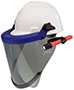 Premium Coated 25 Cal/cm² Ampshield® with Ergonomic Chin Protector and Cap Bracket (Euro Clips)