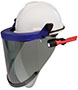 Standard Coated 14 Cal/cm² Ampshield® with Ergonomic Chin Protector and Cap Bracket (Elastomeric Band)