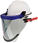 Premium Coated Class 2 Ampshield® with Ergonomic Chin Protector and Cap Bracket (Elastomeric Band)