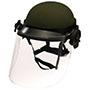 DK6 Riot Face Shield, Premium Coated, 8 x 16 1/2 x 0.250", Designed to Fit ACH, MICH, and PASGT Helmets (DK6-X.250AF)