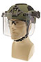DK7 Riot Face Shield, 6 x 15 1/2 x 0.150", Designed to fit United Shield® ballistic helmets side rail system (DK7-H.150-RU)